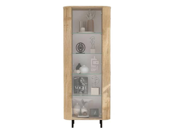 Vitrine 1 porte Lecce Chene - Basika