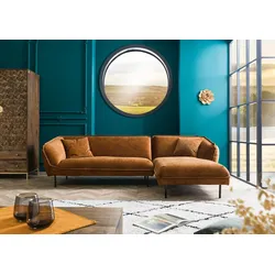 Ecksofa 277x173x76 Polyester cognac GENT
