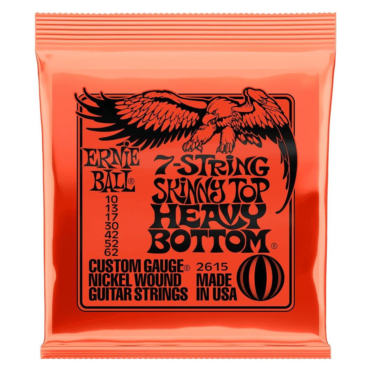 Ernie Ball Saitensatz, Slinky Nickel 7-String, Skinny Top Heavy Bottom (7x, E-Gitarre, Gitarre, 0.06") (EB2615)
