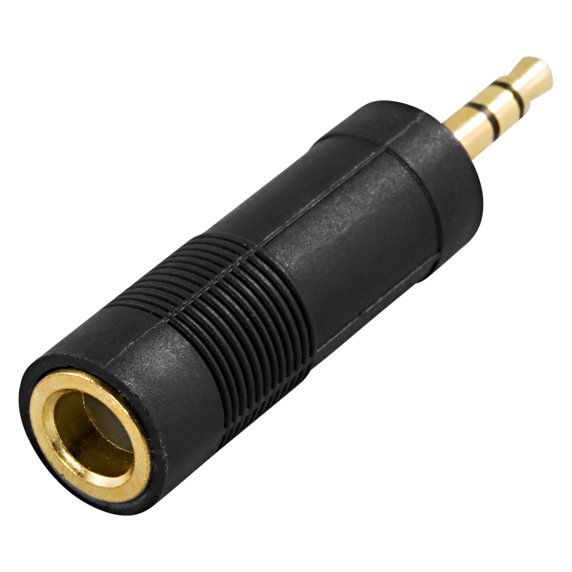 Deltaco AD-2, 3.5mm, 6.3mm, Schwarz (AD-2)