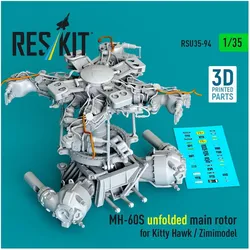 ResKit MH-60S unfolded main rotor for Kitty Hawk / Zimimodel (3D Printed)