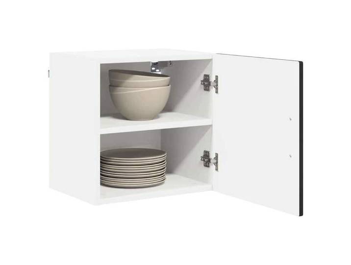 Meuble haut de cuisine - Noir - Meuble mural PORTO - 2 pc - Noir - Bois d'ingénierie(4916)
