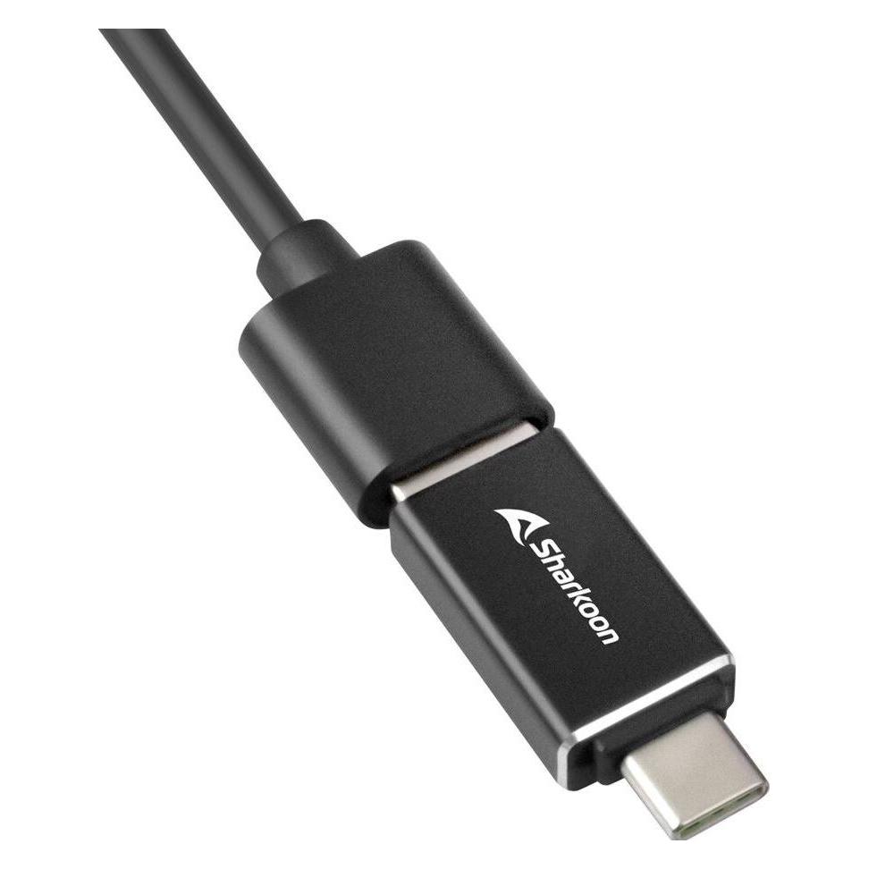 Sharkoon HUB 4X USB 3.2 ALU BLACK (USB-C, 4 Ports) (4044951037582)
