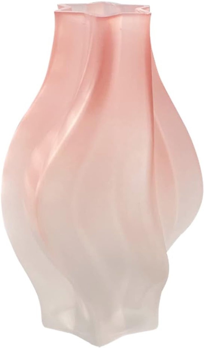 Moderne Glazen Vaas voor Decoratie - Roze - Hoogte: 32 cm