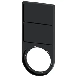 Siemens 3SU1900-0BQ10-0AA0 Schildträger, flach, schwarz, für 2 Bezeichnungsschilder 17,5x27mm, zum Kleben 3SU19000BQ100AA0  - 10 Stück