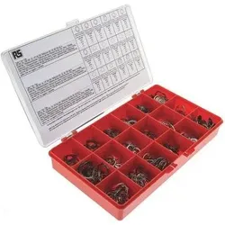 RS PRO, Muttern + Unterlegscheiben, Sicherungsringe Sortiment Stahl 450Stk.