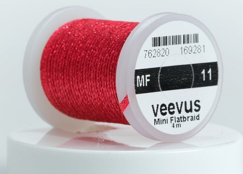 Veevus Mini Flat Braid-Red