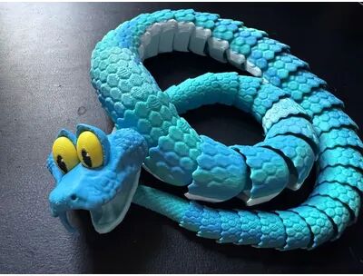 Multisell Products Hub Movable Joint Fidget Toys, Printed Snake Realistic Snake Statue, Animal Model Office Desk Ornament Movable Joint Fidget Toys, Printed Snake Realistic Snake Statue, Animal Model Office Desk Ornament