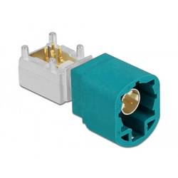 Delock 90357 - HSD Z - Männlich - 90° - Gold - Blau - Messing - PCB - Messing