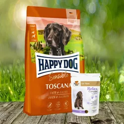 Happy Dog Supreme Sensible Toscana 4 kg + Doppelherz Relax Complex 30 Chews