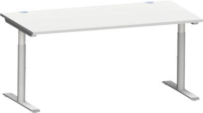 Schäfer Shop Genius Schreibtisch MODENA FLEX, 1600 x 800 mm, lichtgrau