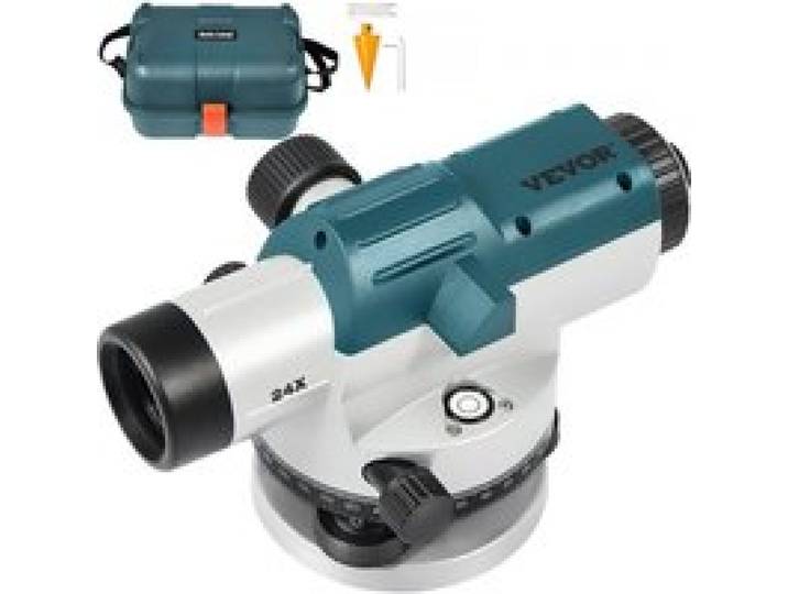 VEVOR Niveau Automatique Optique 24X Niveau Professionnel Chantier Ouverture 40 mm Compensateur Magnétique Auto-Nivelant Précision Mise à Niveau 1,6 mm/30,5 m Outil Mesure Étanche IP54 avec Mallette