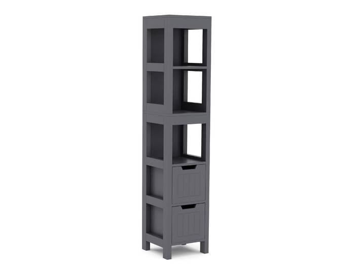 Badezimmerregal FORTUNA 30 x 30 x 144 cm anthrazit
