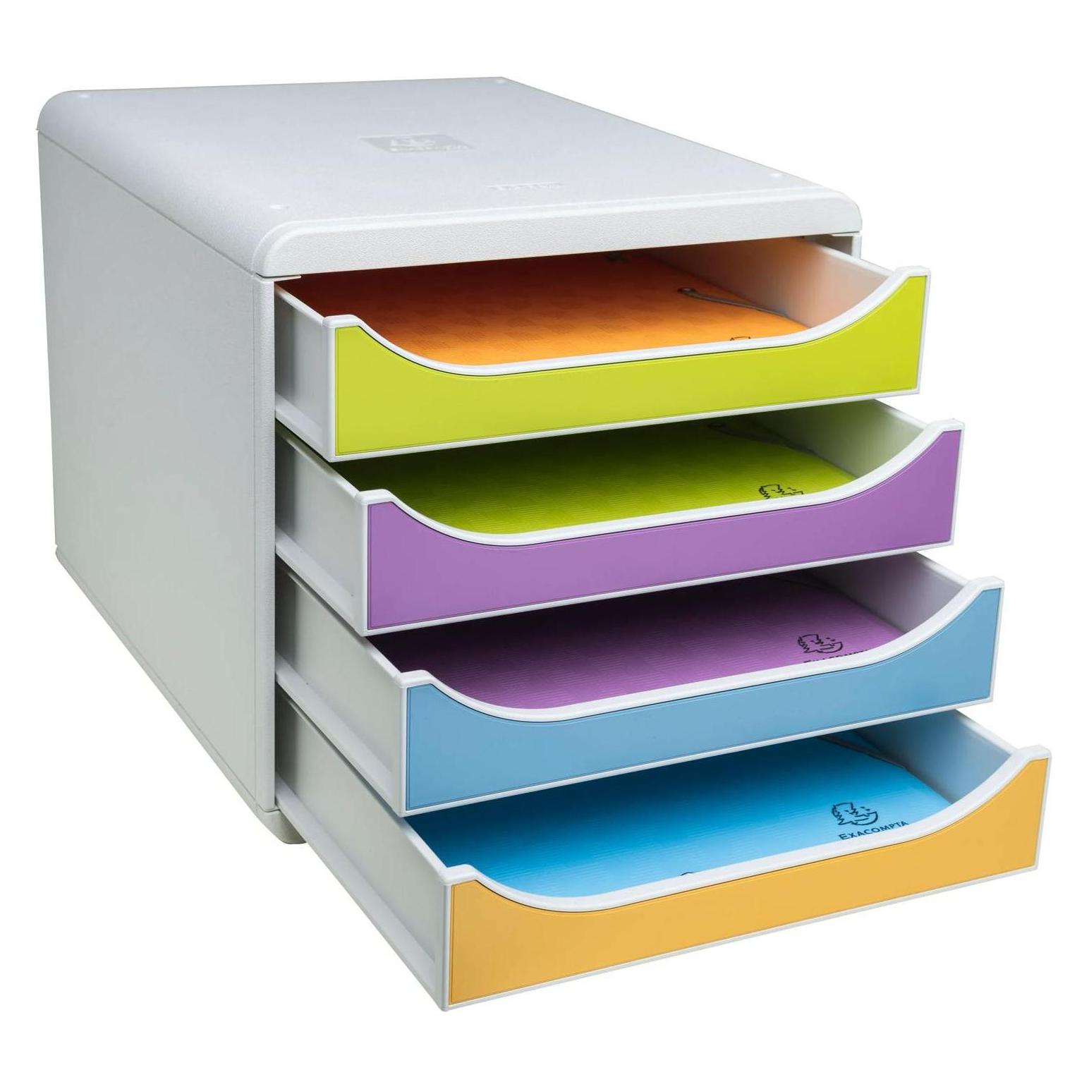 Exacompta Schubladenbox BIG BOX, 4 Schubladen, Pop N'Co (A4+) (310909D)