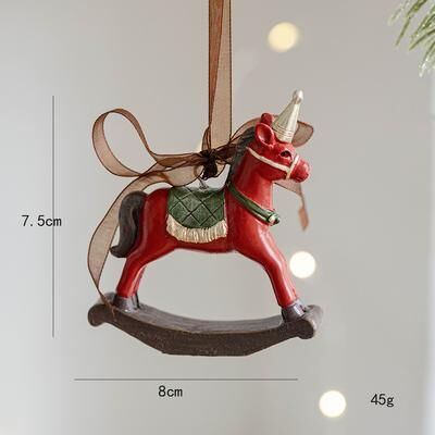 Top Demand Picks Three dimensional Christmas Tree Pendant, Retro Bell Resin Pendant, New Christmas Decoration, Holiday Decorative Gift redunicorn