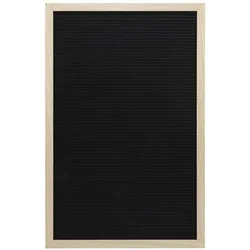 Securit® Buchstabentafel – 256 Buchstaben, Zahlen und Symbole – Lackierte Teakholz-Oberfläche – Montageset inklusive – 40x60cm