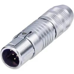 Neutrik Kabelstecker miniCON MSCM12 1, Elektronikkabel + Stecker, Grau, Silber