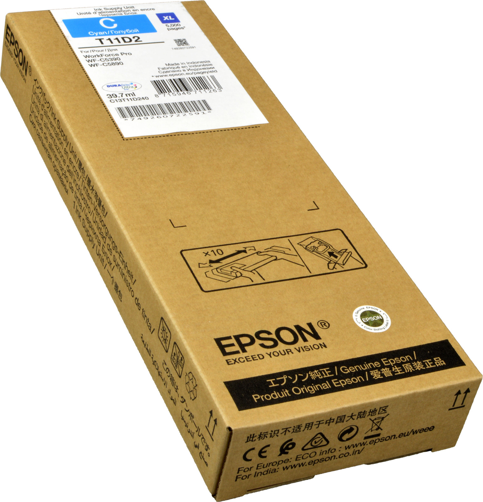Epson C13T11D240 Original Cyan XL Tintenpatrone