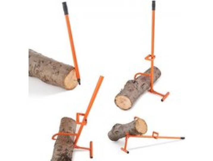 VEVOR Cric à bûches 1219 mm, lève-bûches en acier robuste 4 en 1, lève-tronc d'arbre multifonctionnel à poignée en métal avec crochet d'inclinaison réglable, pour rouler, couper et soulever des bûches