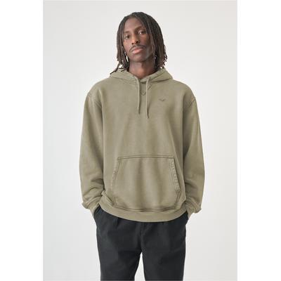 Kapuzensweatshirt CLEPTOMANICX "Boxy Hooded Ligull Washed", Herren, Gr. XL, grau, 100% Baumwolle, bestickt, normal, ohne Ausschnitt, Sweatshirts, im lockeren Schnitt