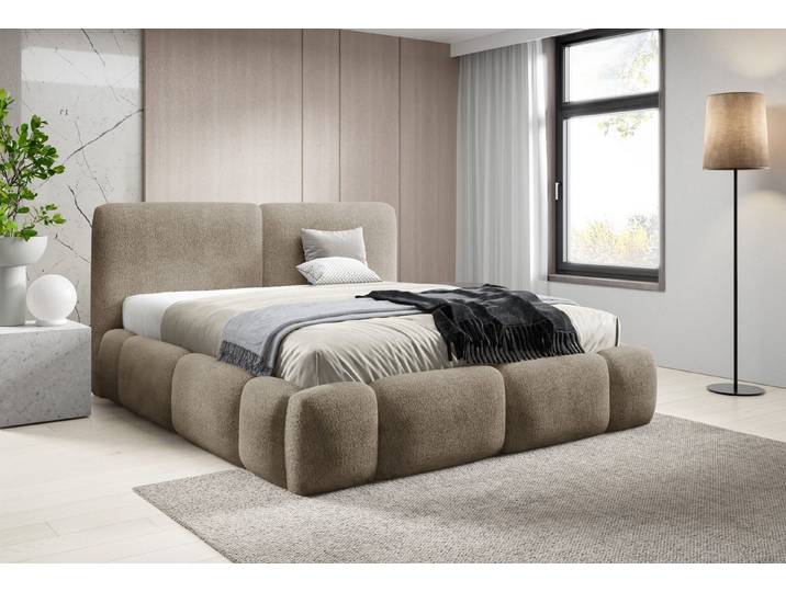 yourhouse24 Polsterbett Premium Design-Polsterbett – Cloud-Bed im Chunky-Look, Luxus Wolkenbett mit Bettkasten & Lattenrost
