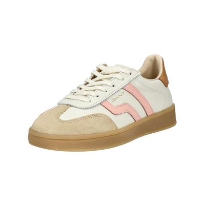 Sneaker GANT "Gant Sneaker Leder", Damen, Gr. 38, rosa (weiß, rosa), Leder, Schuhe Sneaker