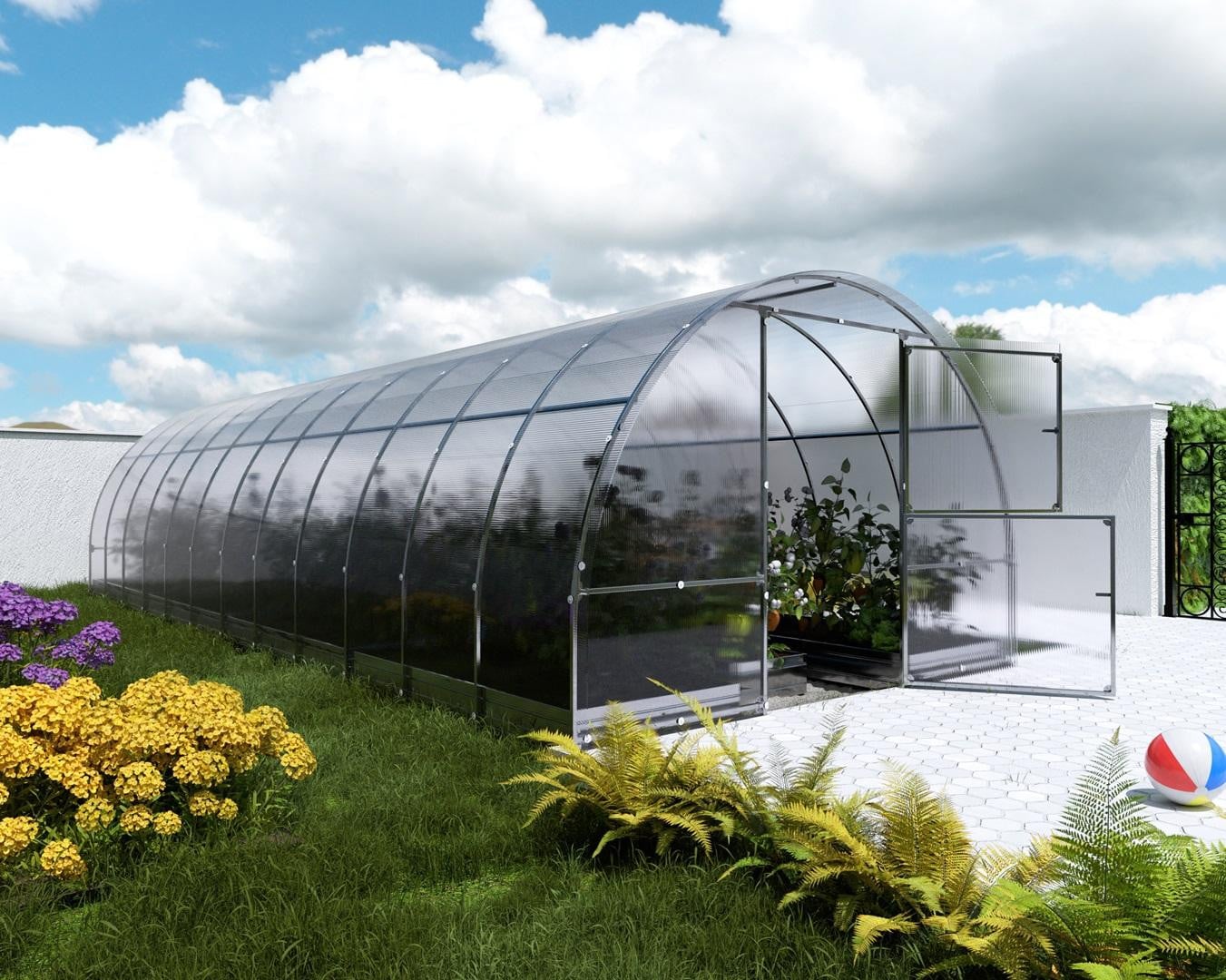 Baumera Kas KLASIKA EASY met 4 mm polycarbonaat, 3 x 8 meter (24 m²)