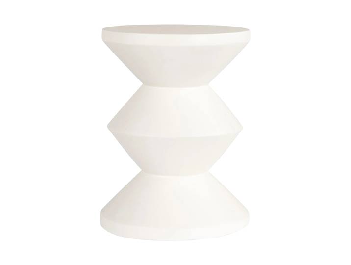 Design Beistelltisch „Bloomstone“ Ø 35 cm Weiß Richmond Interiors