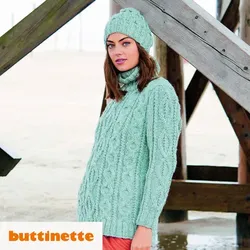 Strickanleitung – Zopfmusterpullover aus Woll Butt Noelle
