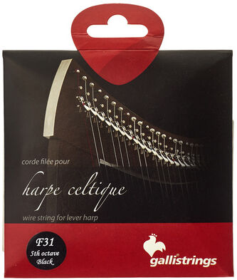 Galli Strings Lever Harp Bass Wire F31 Schwarz