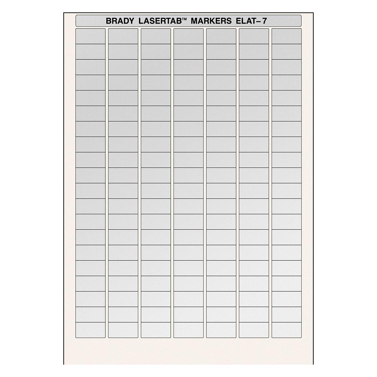 Brady ELAT-7-773, metallisierter Polyester, Silber, 25 x 13 mm, dauerhaft klebend, Din A4, 7-bahni (25 mm) (ELAT-7-773)