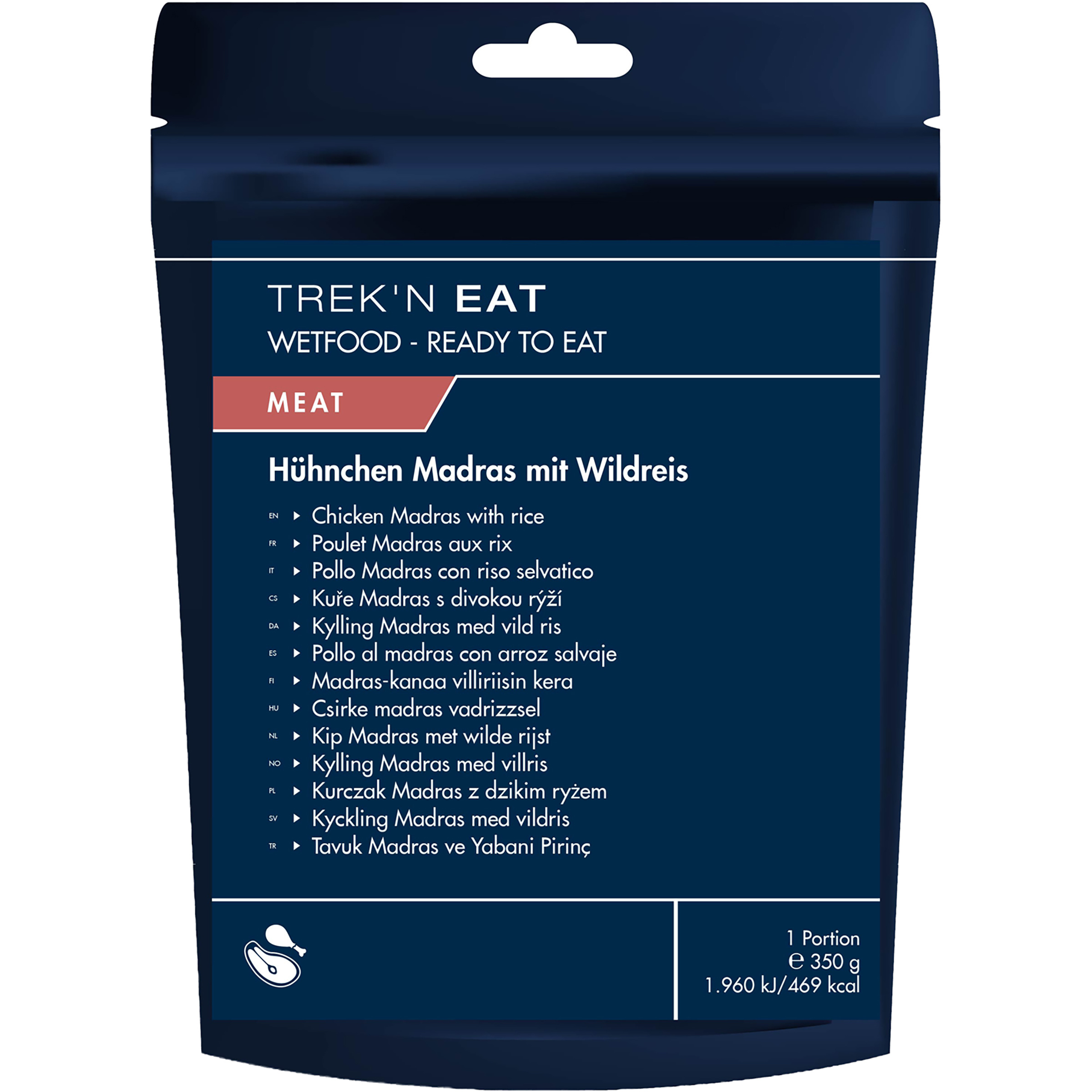 Trek'n Eat Ready to Eat + SH Hühnchen Madras mit Wildreis Trekkingnahrung blau Größe 350g