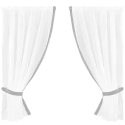 Arsvita Gardinenset mit Stangendurchzug "Satin" 140x120 cm - Grau