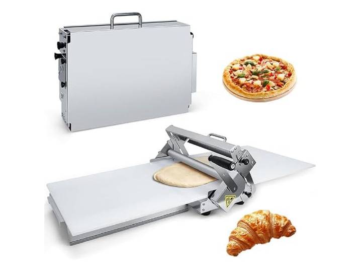 Elektrische Teigrolle, einstellbare Dicke, faltbare Teigrolle, mit Ausrollbrett, manuelle Teigrolle, für Pizza, Croissants, Gebäck und Fondant, Tischplattendesign Type400