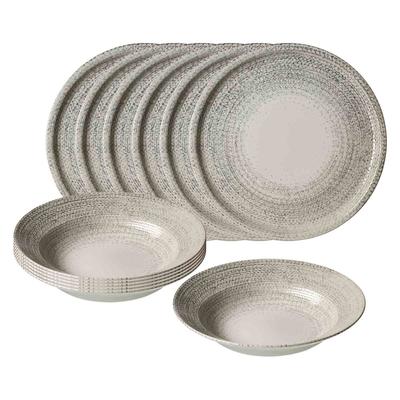 Ritzenhoff & Breker Rimini Pizza- und Pasta-Set 12-teilig Stone - DS