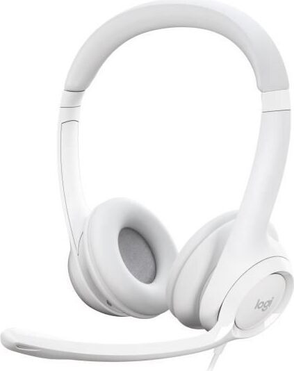 Logitech H390 USB-headset met ruisonderdrukking en stereo audio, wit