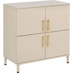 SIDEBOARD mit 4 Türen Metall Beige Ombura