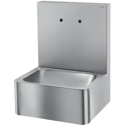 KEMMLIT - Handwaschbecken mit hoher Rückwand Mit 2 Armaturenbohrungen Ø 22 Stichmaß 150