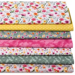 Patchwork- und Quiltpaket "Frühlingsblumen", bunt