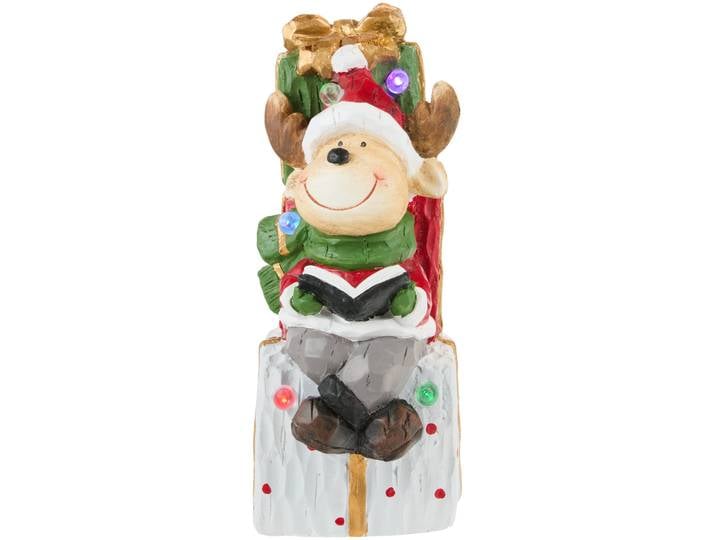 Tonfigur Hirsch auf Geschenke LED