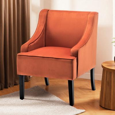 "20.5"" Polyester Versatile Side Chair with Recessed Arms and Tapered Front Legs and Flared Back Legs"
