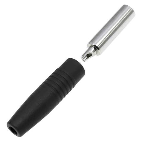 RS PRO 4 mm Bananenbuchse Schwarz, Kontakt vernickelt, 30V / 24A, Lötanschluss (2080245)