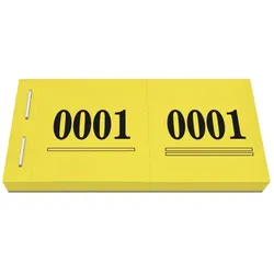 CombiCraft Nummernblock / Doppelnummer Goody in Gelb - 1000 Abrisse