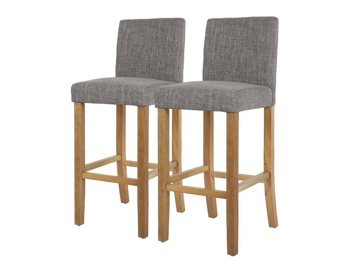 Chaises de bar Nello - Lot de 2 43 x 109 x 54cm Gris