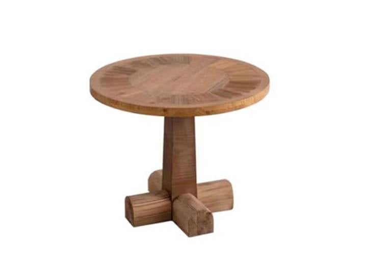 YCCHAH Sofatisch Retro-Sofa-Beistelltisch Aus Massivem Holz, Runder Balkon, Lässiger Kleiner Couchtisch Wohnzimmer-Beistelltisch