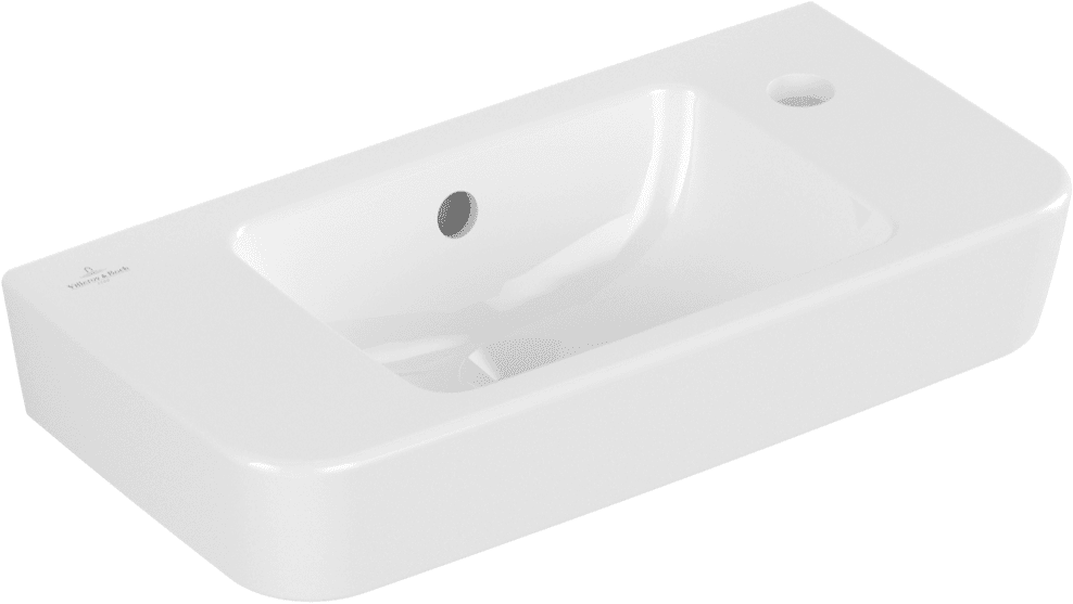Villeroy & Boch O.novo Handwaschbecken Compact, 500 x 250 x 145 mm, Weiß Alpin AntiBac CeramicPlus,  4342R5T2