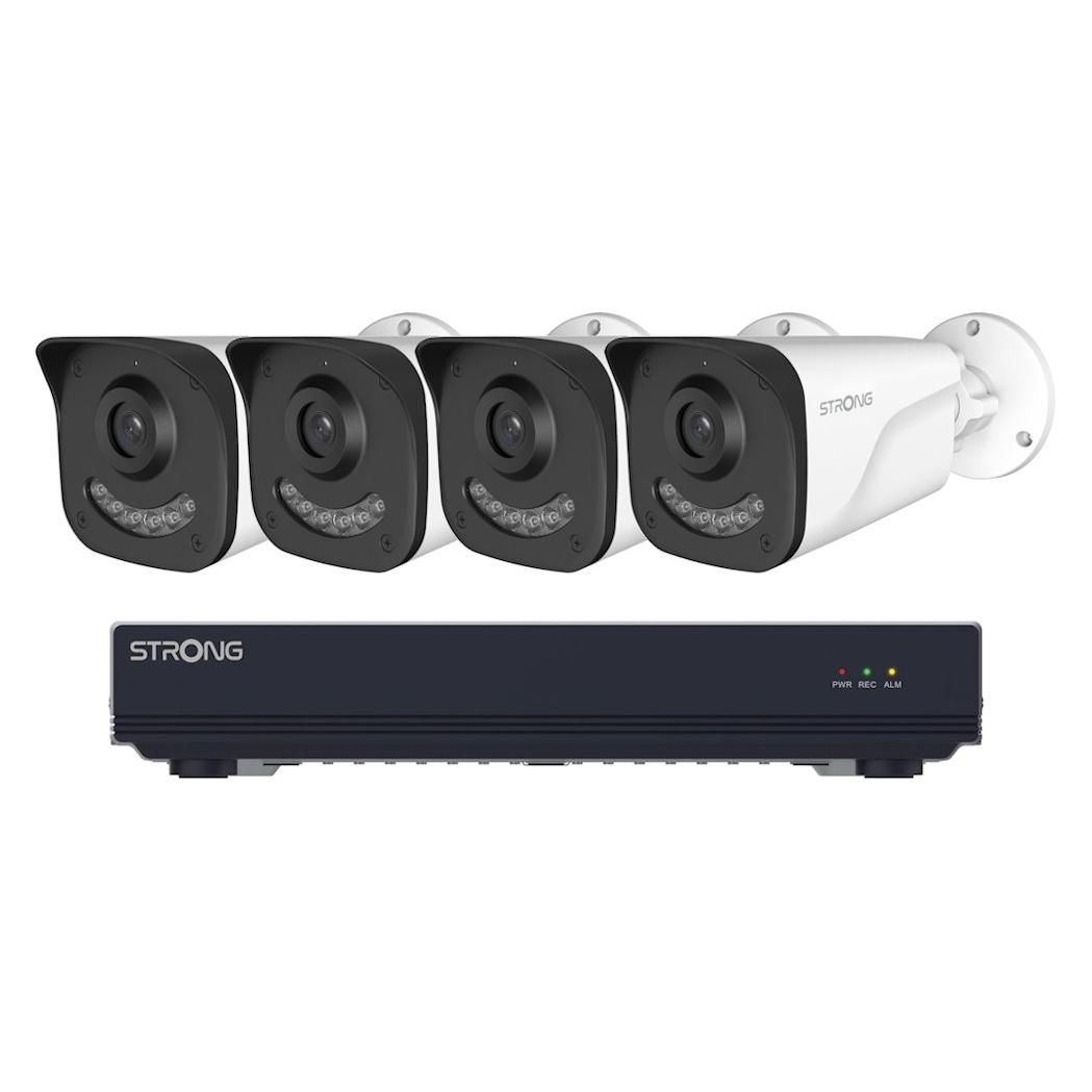Strong BUL05DL0-P PoE Kit / 1x NVR NVR1120-8P/ 4X IP-Kamera BUL05DL0-P/ HDMI / VGA / USB / LAN / PoE (Netzwerk Videorecorder (NVR)) (BUL05DL0-P/NVR1120-8P)