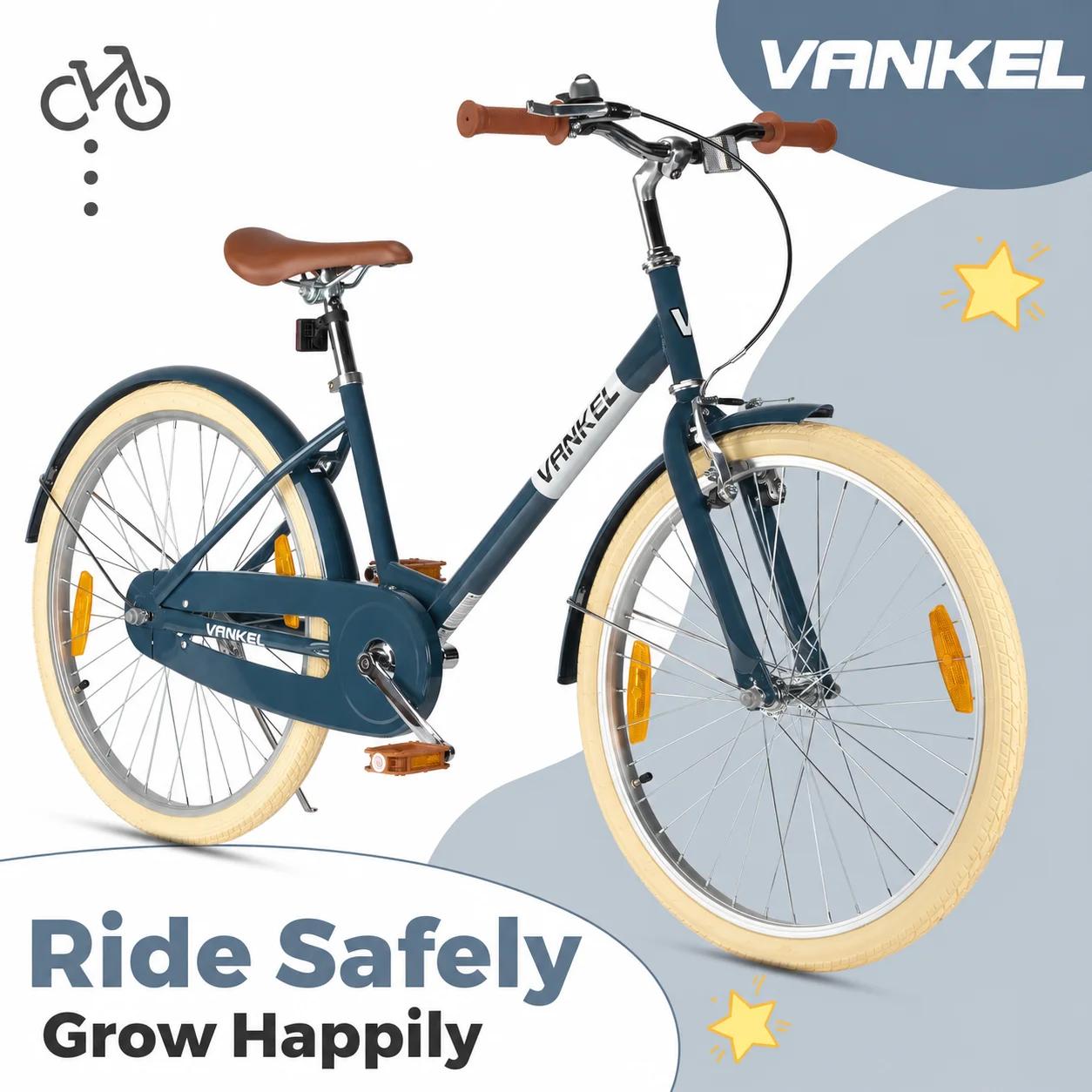Fahrrad - Mountainbike - 61 cm Laufräder - V-Brakes - Rücktrittbremse - Schutzbleche - Stahlrahmen - Ohne Federung
