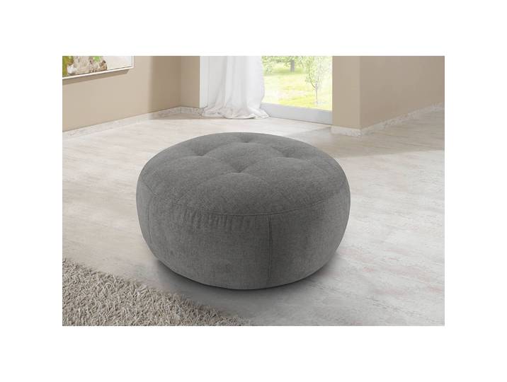 Pouf Montfort Ø 104cm Gris Tissu Chenille Alix: Gris
