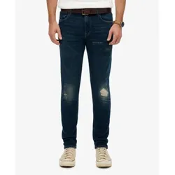 Superdry für Herren. M7010888A Dunkelblaue Slim Vintage Jeans (32/32), Lässig, Baumwolle, Denim